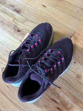 Merrell Women's Plum Athletic Shoes with Teal and Pink Details